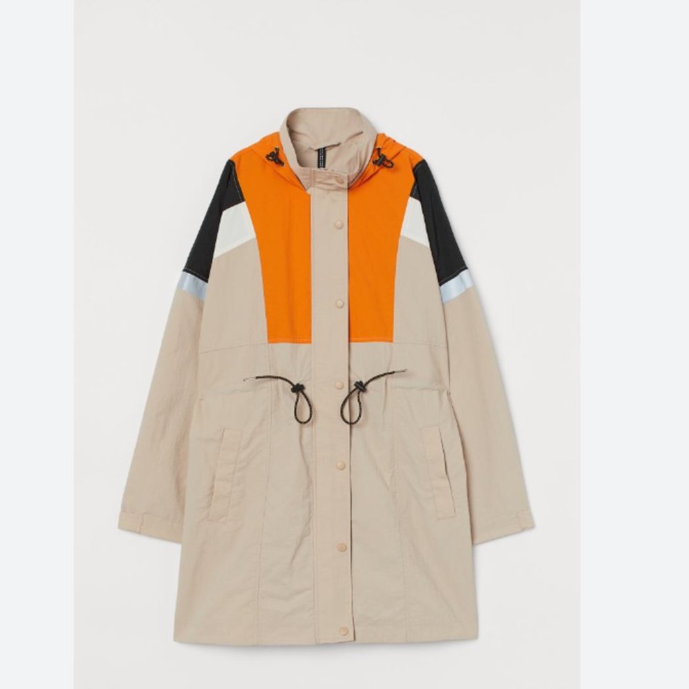 Colorblock raincoat